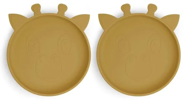 Nuuroo Akila silikontallrik 2-pack - Dusty Tellow