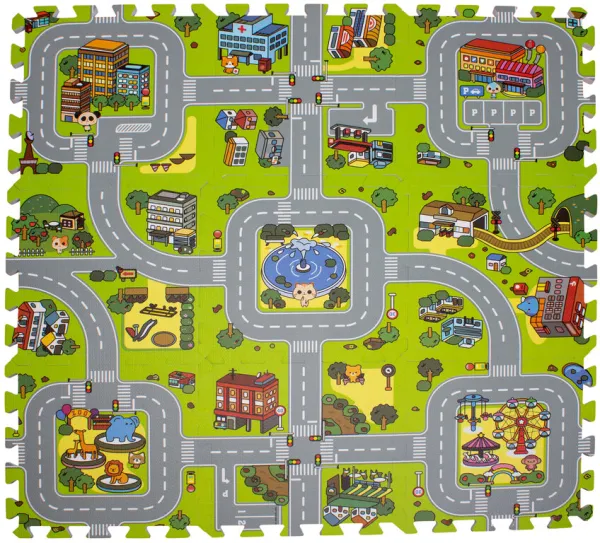 Skummatta med väg och stad. 9 delar