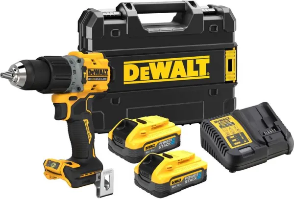 DeWalt 18V XR kolborstfri slagborrmaskin - 2 x Powerstack 5Ah batterier