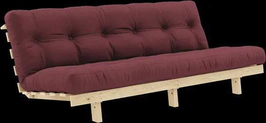 Karup Design Lean Bäddsoffa med Madrass Alpha 130x200 Bordeaux/Raw
