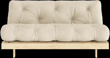 Karup Design Roots Bäddsoffa med madrass 160x200 747 Beige/Furu