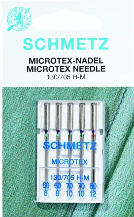 Schmetz Symaskinsnålar Microtex 130/705 H-M Storlek 90 - 5 st