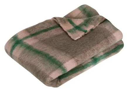 Hübsch Grid Matta Grön/Rosa