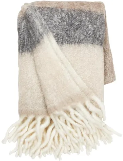 Cozy Living Mathea Filt Randig Taupe